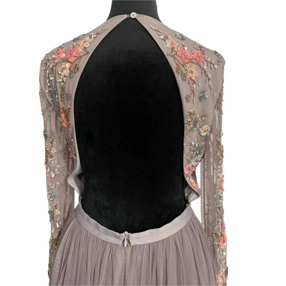 NEW Needle & Thread Size 6  Ditsy Scatter Tulle Dress Midi Pleated Embellished - Picture 8 of 12